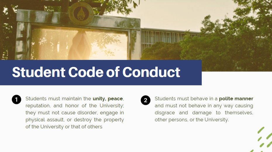 Student code of conduct